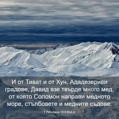 Picture 03 - 1 Летописи 18:8 BULG - И от Тиват и от Хун, - Bible Verse Picture