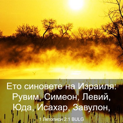 Picture 03 - 1 Летописи 2:1 BULG - Ето синовете на Израиля: - Bible Verse Picture