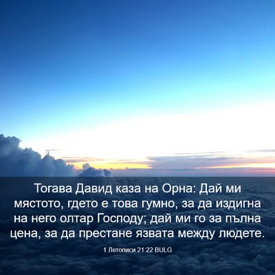 Picture 03 - 1 Летописи 21:22 BULG - Тогава Давид каза на Орна: - Bible Verse Picture