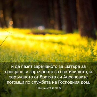 Picture 03 - 1 Летописи 23:32 BULG - и да пазят заръчаното за - Bible Verse Picture