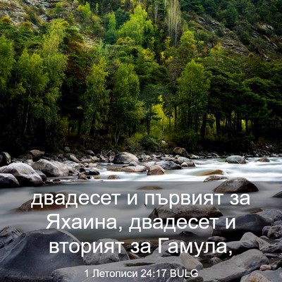 Picture 03 - 1 Летописи 24:17 BULG - двадесет и първият за - Bible Verse Picture