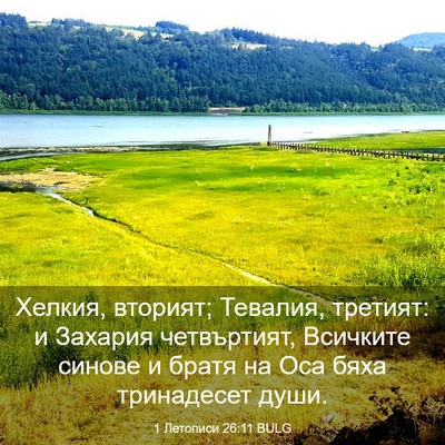 Picture 03 - 1 Летописи 26:11 BULG - Хелкия, вторият; Тевалия, - Bible Verse Picture