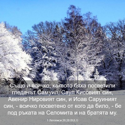 Picture 03 - 1 Летописи 26:28 BULG - Също и всичко, каквото бяха - Bible Verse Picture