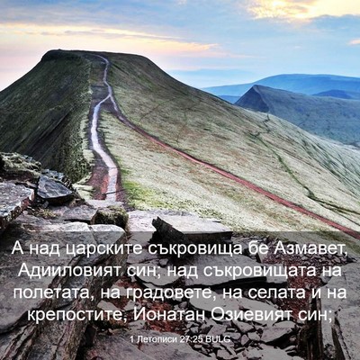 Picture 03 - 1 Летописи 27:25 BULG - А над царските съкровища - Bible Verse Picture
