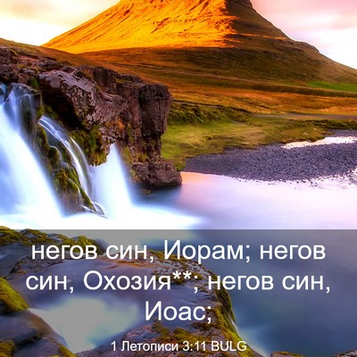 Picture 03 - 1 Летописи 3:11 BULG - негов син, Иорам; негов син, - Bible Verse Picture