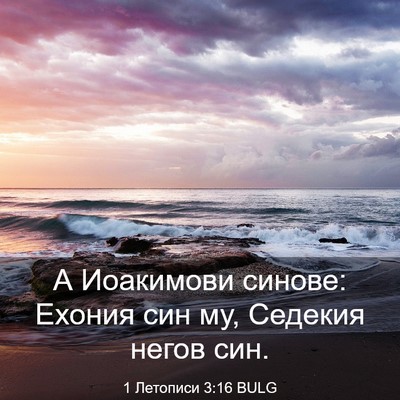 Picture 03 - 1 Летописи 3:16 BULG - А Иоакимови синове: Ехония - Bible Verse Picture