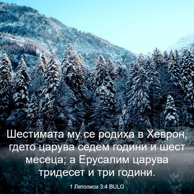 Picture 03 - 1 Летописи 3:4 BULG - Шестимата му се родиха в - Bible Verse Picture