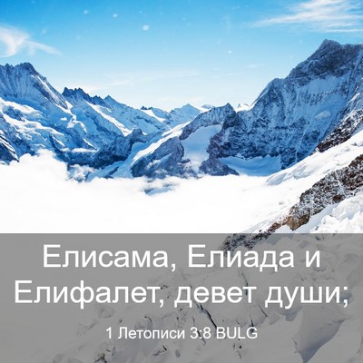 Picture 03 - 1 Летописи 3:8 BULG - Елисама, Елиада и Елифалет, - Bible Verse Picture