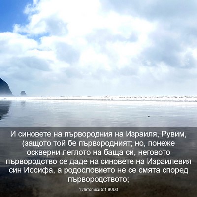 Picture 03 - 1 Летописи 5:1 BULG - И синовете на първородния - Bible Verse Picture