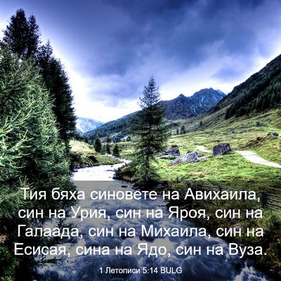 Picture 03 - 1 Летописи 5:14 BULG - Тия бяха синовете на - Bible Verse Picture