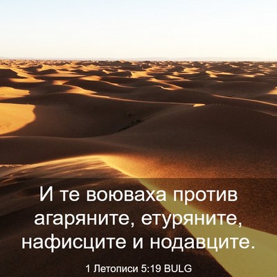 Picture 03 - 1 Летописи 5:19 BULG - И те воюваха против - Bible Verse Picture