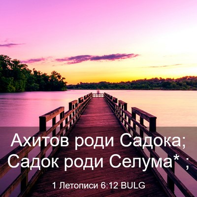 Picture 03 - 1 Летописи 6:12 BULG - Ахитов роди Садока; Садок - Bible Verse Picture
