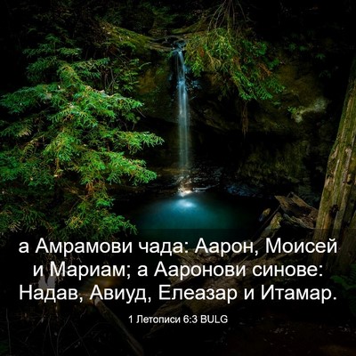 Picture 03 - 1 Летописи 6:3 BULG - а Амрамови чада: Аарон, - Bible Verse Picture