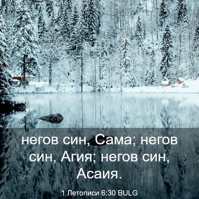 Picture 03 - 1 Летописи 6:30 BULG - негов син, Сама; негов син, - Bible Verse Picture