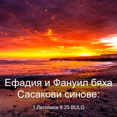 Picture 03 - 1 Летописи 8:25 BULG - Ефадия и Фануил бяха - Bible Verse Picture
