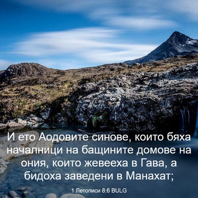 Picture 03 - 1 Летописи 8:6 BULG - И ето Аодовите синове, - Bible Verse Picture