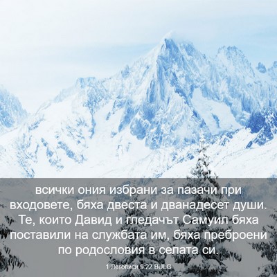 Picture 03 - 1 Летописи 9:22 BULG - всички ония избрани за - Bible Verse Picture