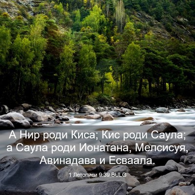 Picture 03 - 1 Летописи 9:39 BULG - А Нир роди Киса; Кис роди - Bible Verse Picture
