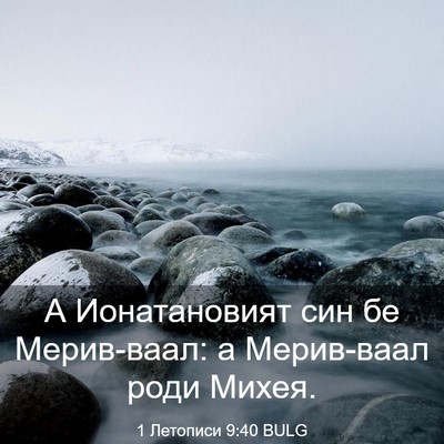 Picture 03 - 1 Летописи 9:40 BULG - А Ионатановият син бе - Bible Verse Picture