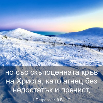Picture 03 - 1 Петрово 1:19 BULG - но със скъпоценната кръв - Bible Verse Picture