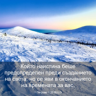 Picture 03 - 1 Петрово 1:20 BULG - Който наистина беше - Bible Verse Picture