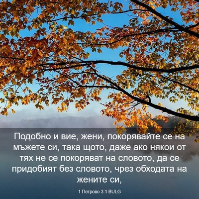 Picture 03 - 1 Петрово 3:1 BULG - Подобно и вие, жени, - Bible Verse Picture