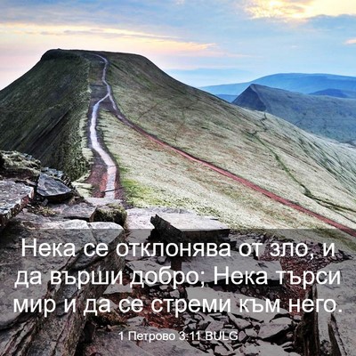 Picture 03 - 1 Петрово 3:11 BULG - Нека се отклонява от зло, и - Bible Verse Picture