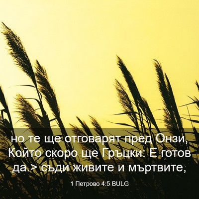 Picture 03 - 1 Петрово 4:5 BULG - но те ще отговарят пред - Bible Verse Picture