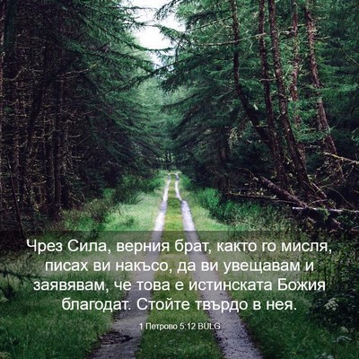 Picture 03 - 1 Петрово 5:12 BULG - Чрез Сила, верния брат, - Bible Verse Picture
