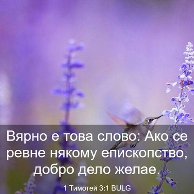 Picture 03 - 1 Тимотей 3:1 BULG - Вярно е това слово: Ако се - Bible Verse Picture