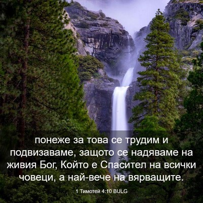 Picture 03 - 1 Тимотей 4:10 BULG - понеже за това се трудим и - Bible Verse Picture