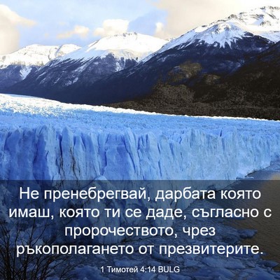 Picture 03 - 1 Тимотей 4:14 BULG - Не пренебрегвай, дарбата - Bible Verse Picture