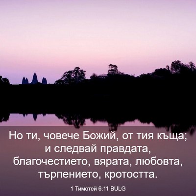 Picture 03 - 1 Тимотей 6:11 BULG - Но ти, човече Божий, от тия - Bible Verse Picture