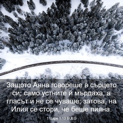 Picture 03 - 1 Царе 1:13 BULG - Защото Анна говореше в - Bible Verse Picture