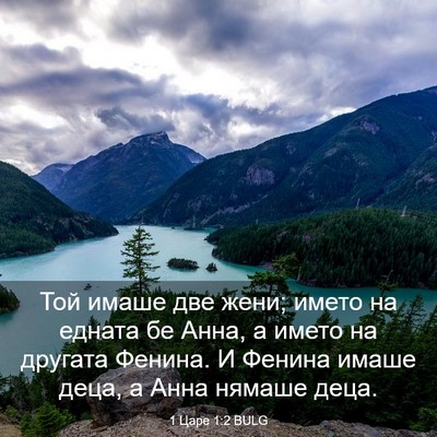 Picture 03 - 1 Царе 1:2 BULG - Той имаше две жени; името - Bible Verse Picture