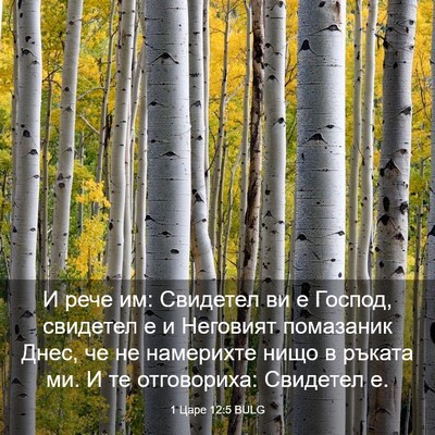 Picture 03 - 1 Царе 12:5 BULG - И рече им: Свидетел ви е - Bible Verse Picture