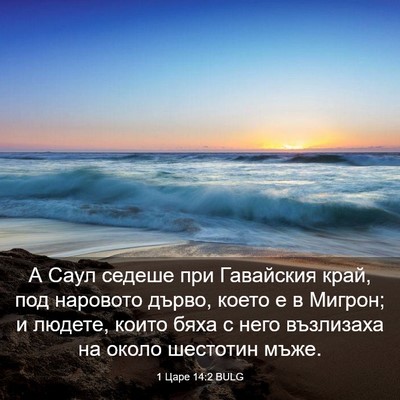 Picture 03 - 1 Царе 14:2 BULG - А Саул седеше при - Bible Verse Picture