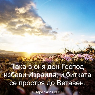 Picture 03 - 1 Царе 14:23 BULG - Така в оня ден Господ - Bible Verse Picture