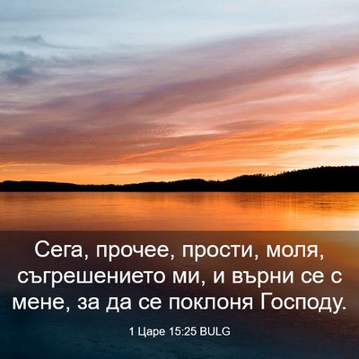 Picture 03 - 1 Царе 15:25 BULG - Сега, прочее, прости, моля, - Bible Verse Picture
