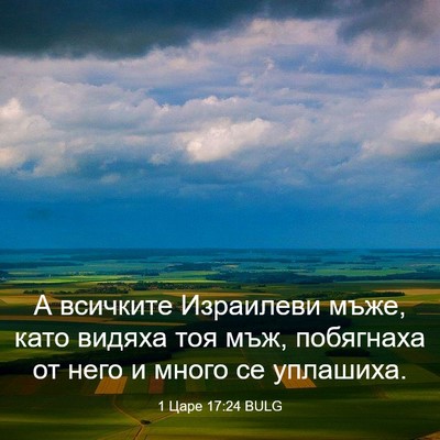Picture 03 - 1 Царе 17:24 BULG - А всичките Израилеви мъже, - Bible Verse Picture