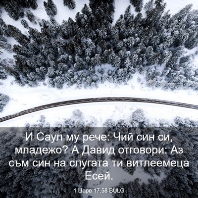 Picture 03 - 1 Царе 17:58 BULG - И Саул му рече: Чий син си, - Bible Verse Picture