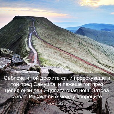 Picture 03 - 1 Царе 19:24 BULG - Съблече и той дрехите си, и - Bible Verse Picture