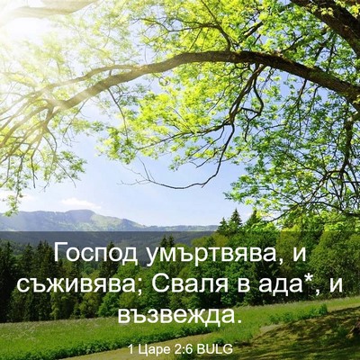 Picture 03 - 1 Царе 2:6 BULG - Господ умъртвява, и - Bible Verse Picture