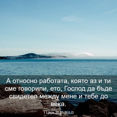 Picture 03 - 1 Царе 20:23 BULG - А относно работата, която - Bible Verse Picture