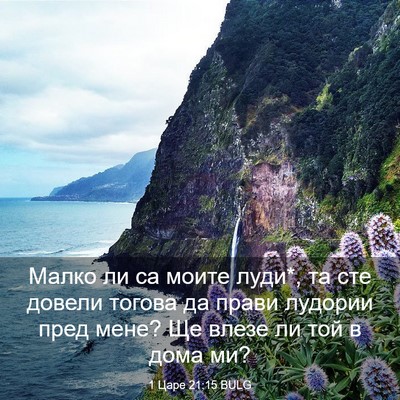 Picture 03 - 1 Царе 21:15 BULG - Малко ли са моите луди*, та - Bible Verse Picture