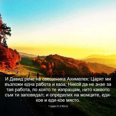 Picture 03 - 1 Царе 21:2 BULG - И Давид рече на свещеника - Bible Verse Picture
