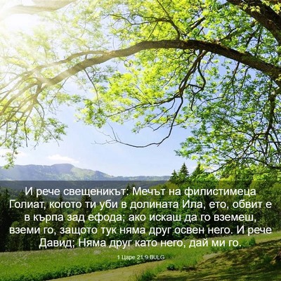 Picture 03 - 1 Царе 21:9 BULG - И рече свещеникът: Мечът на - Bible Verse Picture