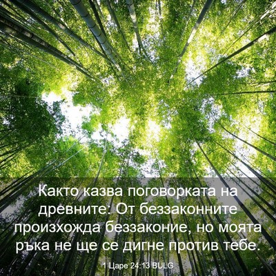 Picture 03 - 1 Царе 24:13 BULG - Както казва поговорката на - Bible Verse Picture