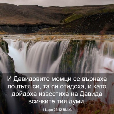 Picture 03 - 1 Царе 25:12 BULG - И Давидовите момци се - Bible Verse Picture