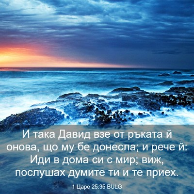 Picture 03 - 1 Царе 25:35 BULG - И така Давид взе от ръката - Bible Verse Picture